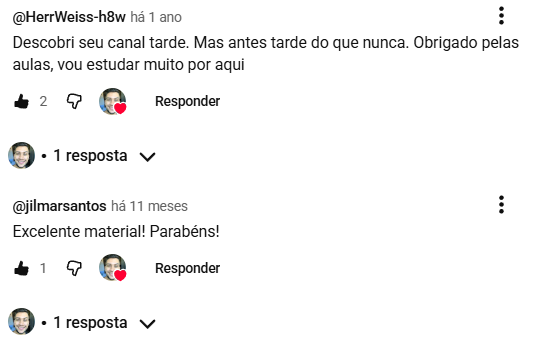 Comentário de aluno